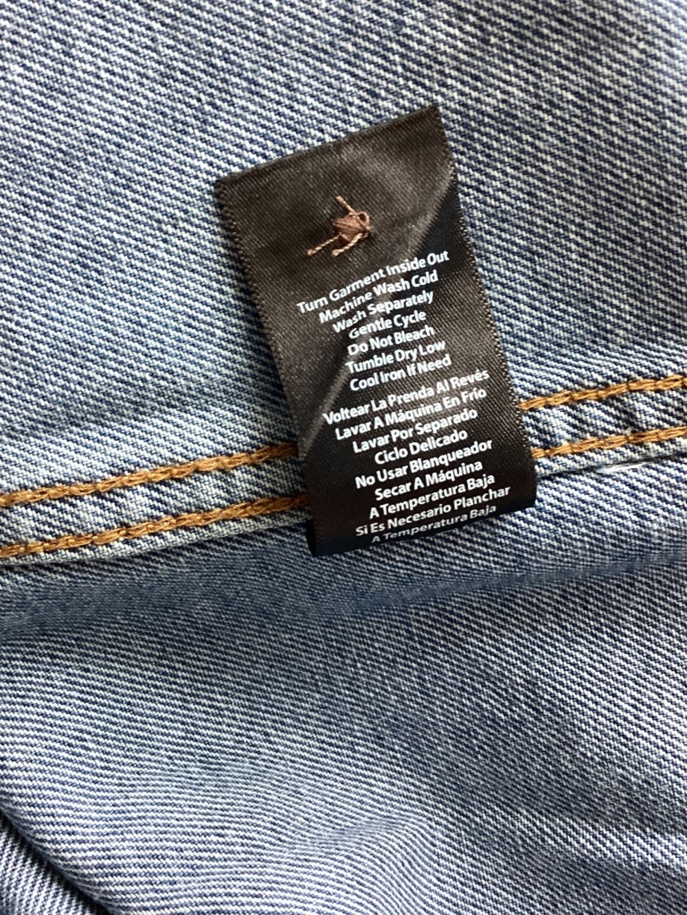 NWT FRYE MEN'S XL BARN SHACKET DENIM MEDIUM WASH WITH CORDUROY COLLAR - Picture 8 of 8